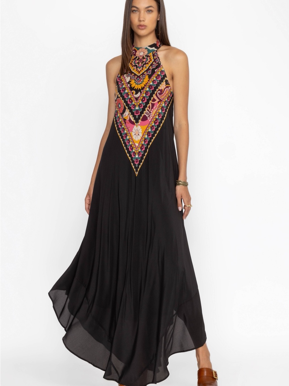 Johnny Was (Jade) | Halter Maxi Dress, XL